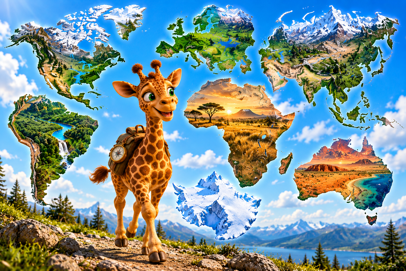 Shorty the Giraffe character artwork